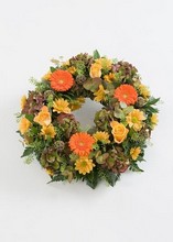 Wreath of mixed flowers